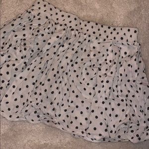 Brandy Melville Black and White Polka Dot Skirt